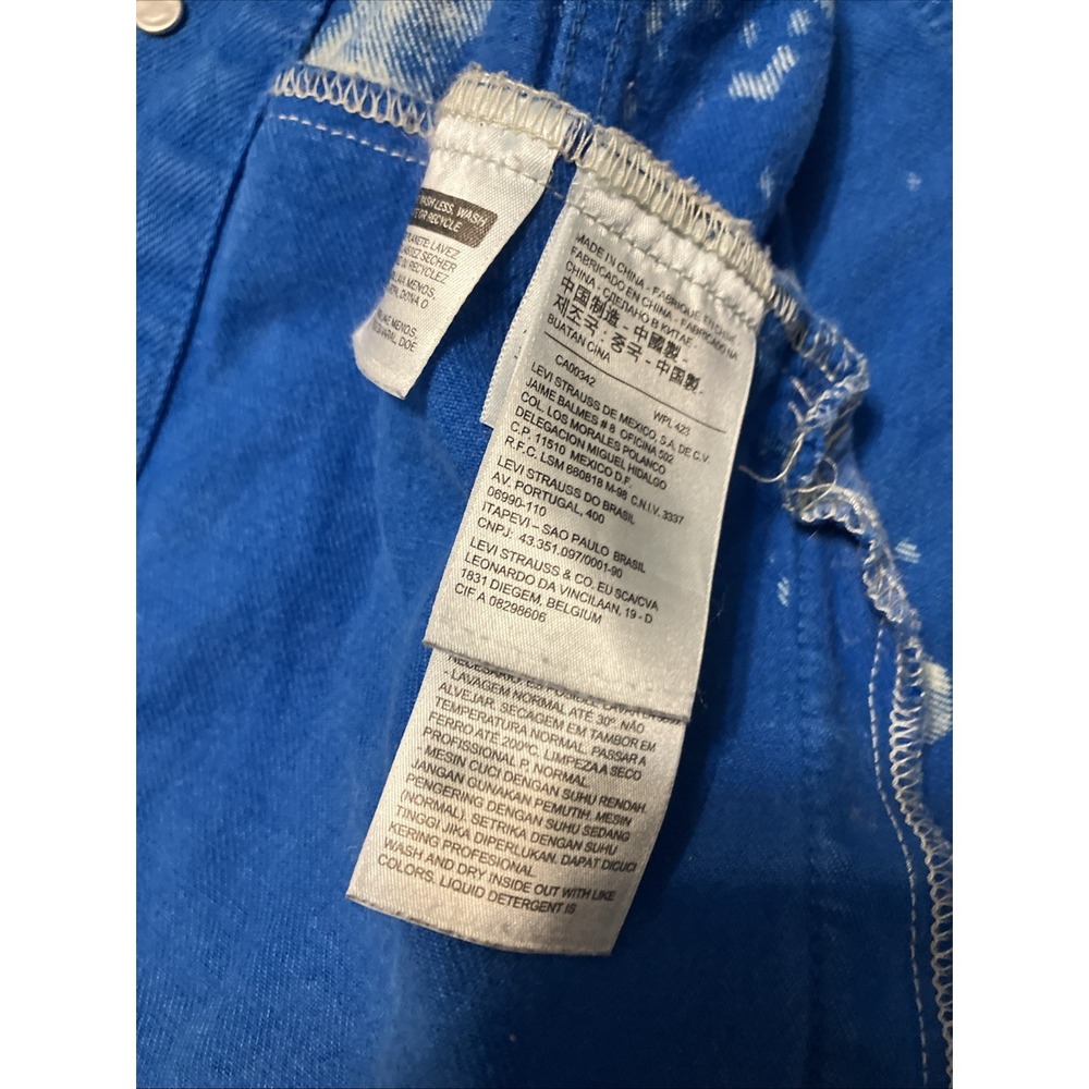 Levi's Blue Denim Jacket with White Paint Splatter - Picture 4 of 9